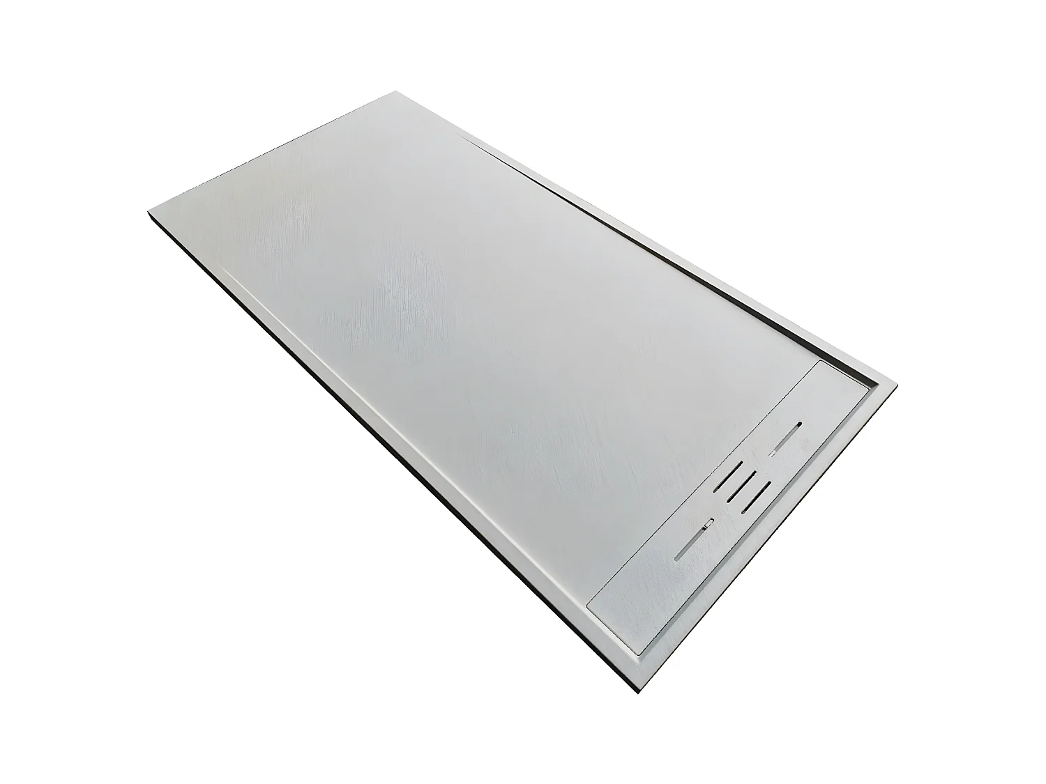 Piatto doccia ultrasottile 90 x 160 cm SALVI in SoliCast® finitura ardesia grigio
