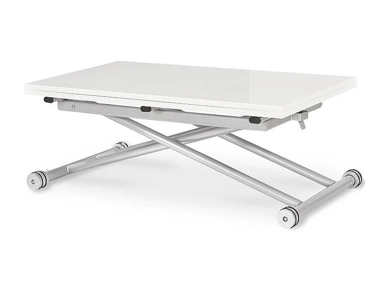 Table basse relevable Philadelphia Blanc laqué
