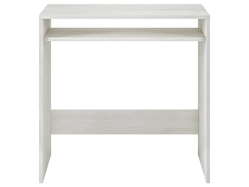 Bureau avec étagère / niche coloris Blanc Alpes en mélamine - Dim: 78 x 79 x 43 cm