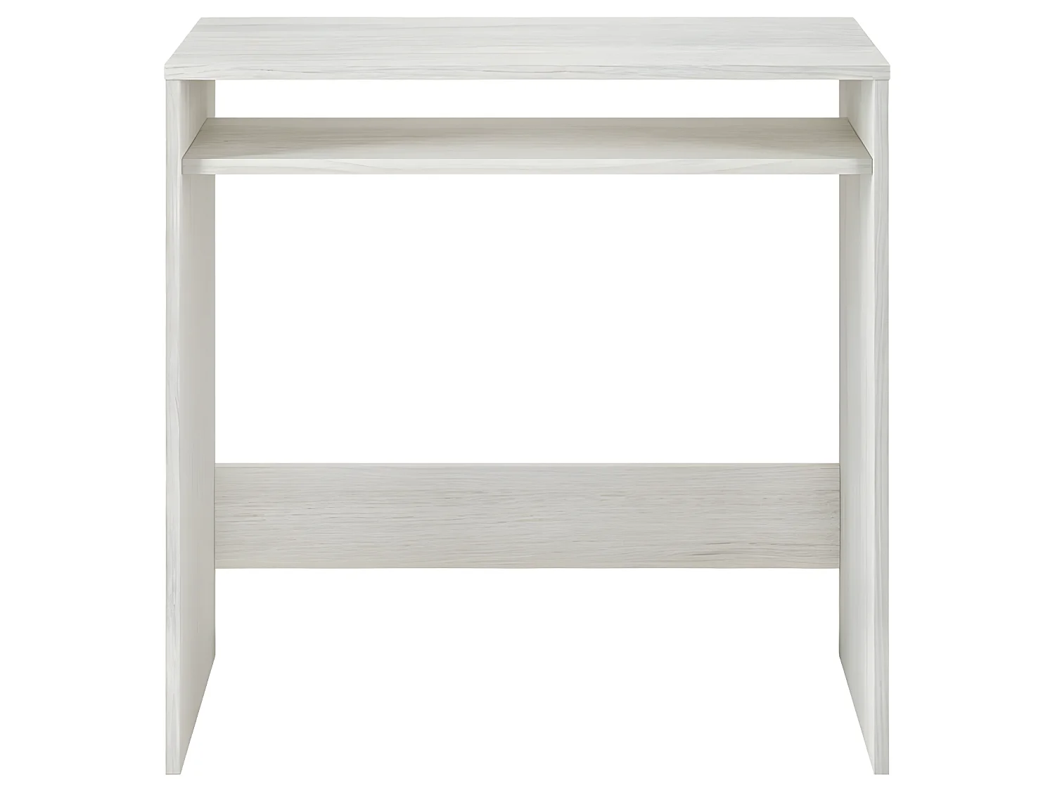 Bureau avec étagère / niche coloris Blanc Alpes en mélamine - Dim: 78 x 79 x 43 cm