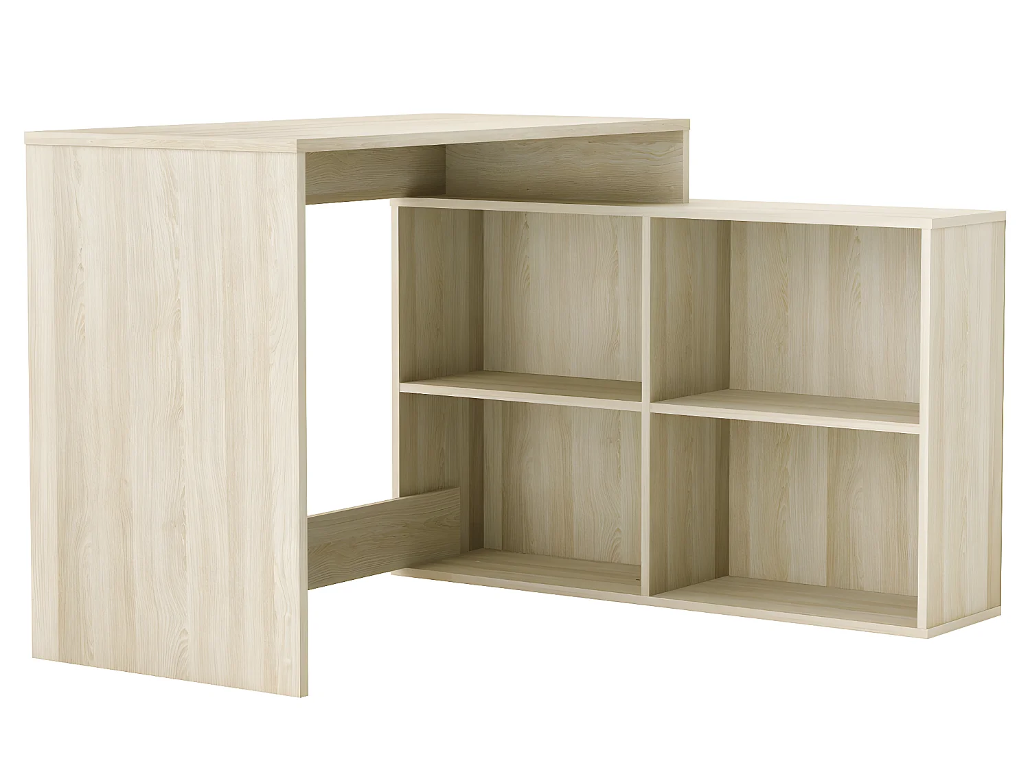 Bureau d'angle en panneau de particules, chêne shannon - 111,9 x 76,7 x 100,7 cm