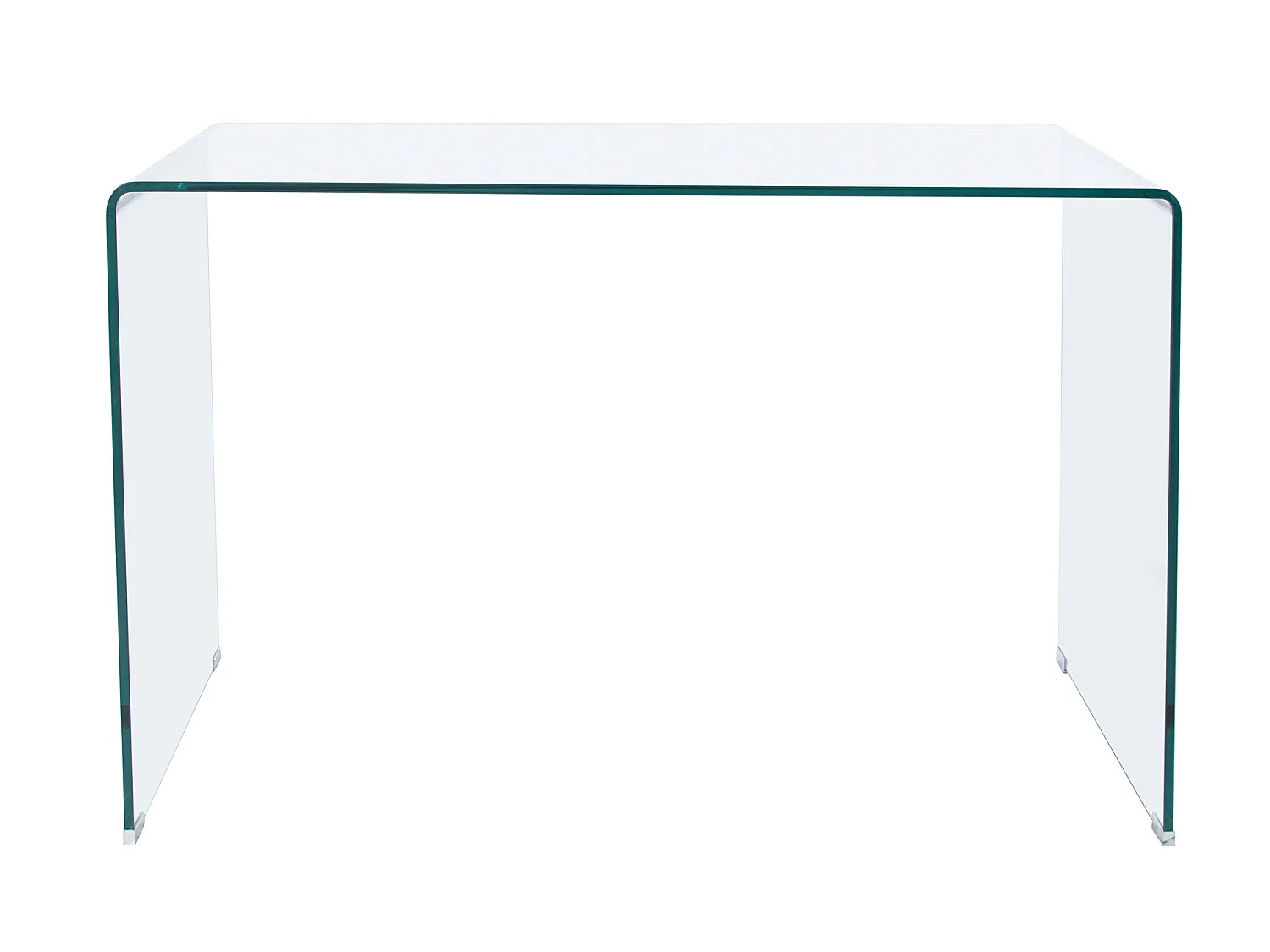 Table de bureau rectangulaire en verre - Longueur 120 x profondeur 70 x hauteur 74 cm