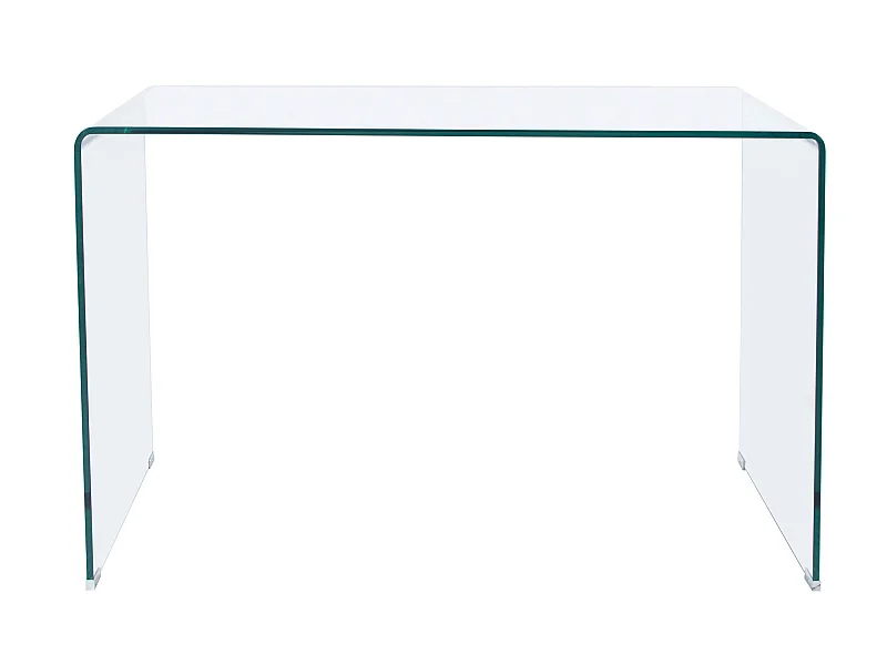 Table de bureau rectangulaire en verre - Longueur 120 x profondeur 70 x hauteur 74 cm