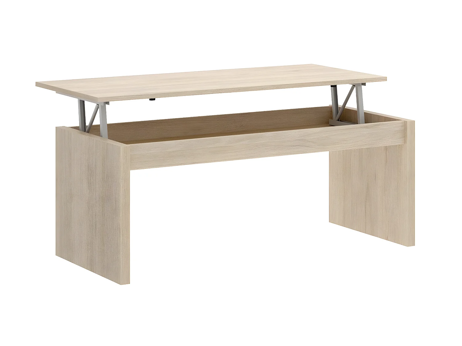 Table basse modulable coloris naturel - Longueur 102 x Profondeur 50 x Hauteur 43 cm