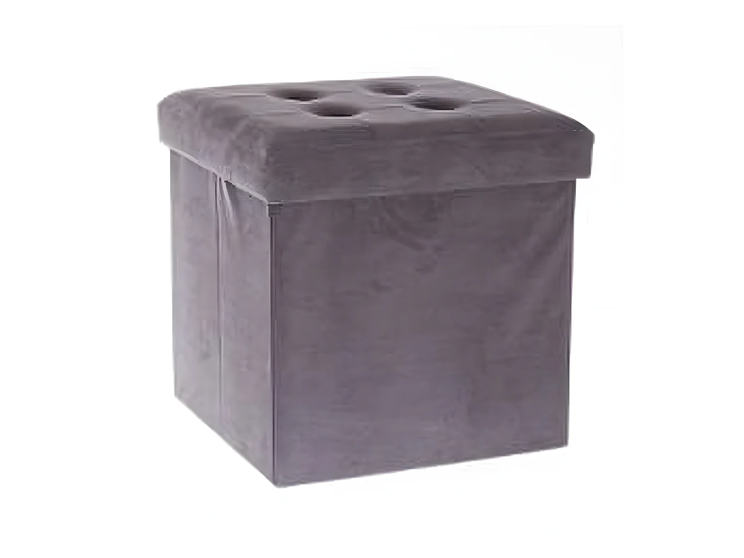 Pouf coloris Gris - Dim : L.38 x l.38 x H.38 cm