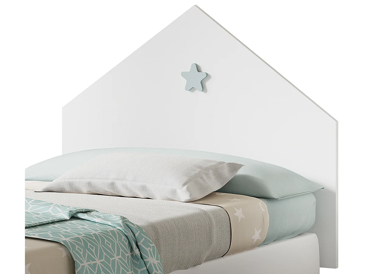 Ensemble de chambre à coucher enfant coloris blanc ( Tête de lit + 2 chevets )