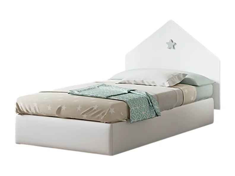 Ensemble de chambre à coucher enfant coloris blanc ( Tête de lit + 2 chevets )
