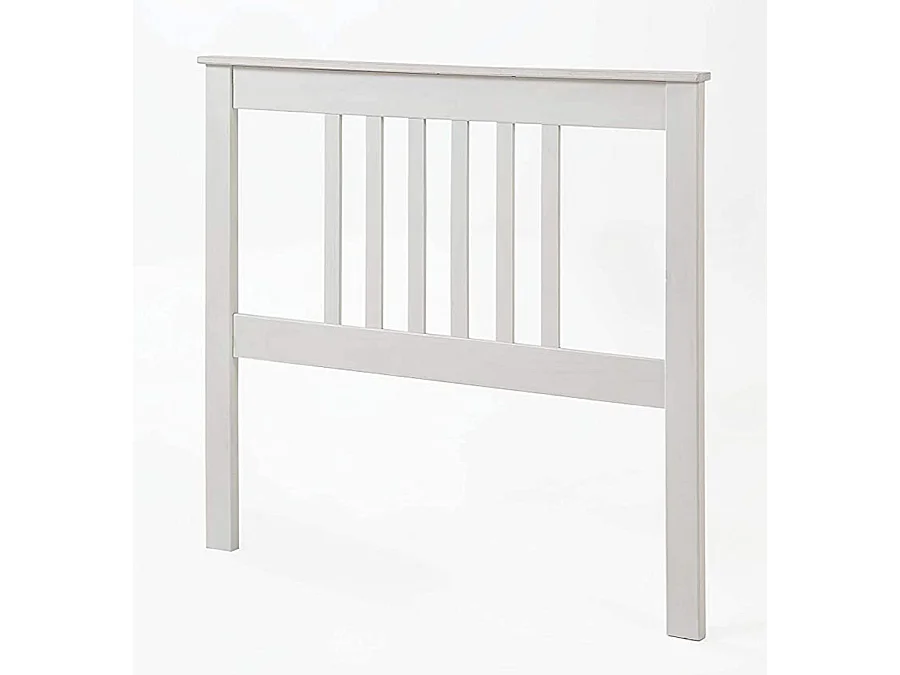 Tête de lit enfant en pin Massif coloris blanc - Longueur 102 x Profondeur 2 x Hauteur 100 cm