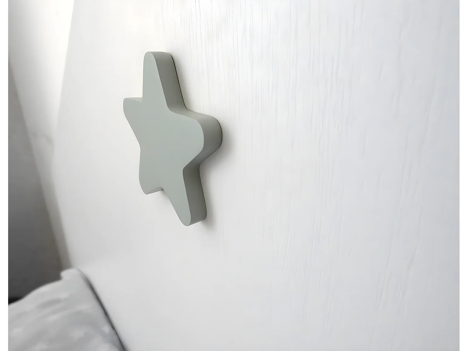 Tête de lit enfant, coloris blanc - Hauteur 80 x Longueur 100 x Profondeur 1.6 cm