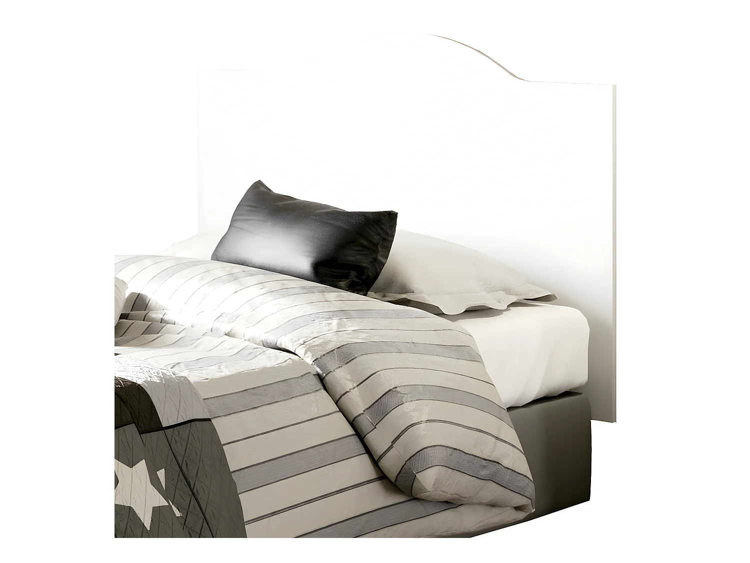 Tête de lit enfant coloris blanc - Hauteur 80 x Longueur 100 x Profondeur 1.6 cm