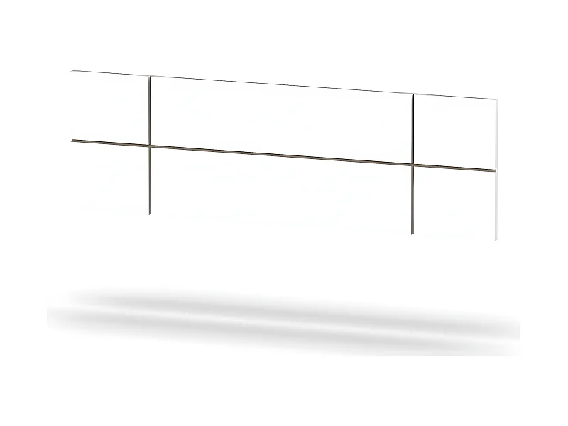 Tête de lit adulte coloris Blanc / Cambrian - Hauteur 50 x Longueur 160 x Profondeur 3.2 cm