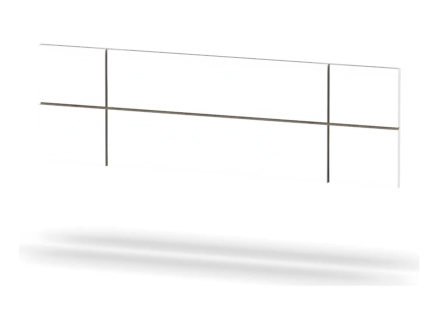 Tête de lit adulte coloris Blanc / Cambrian - Hauteur 50 x Longueur 160 x Profondeur 3.2 cm