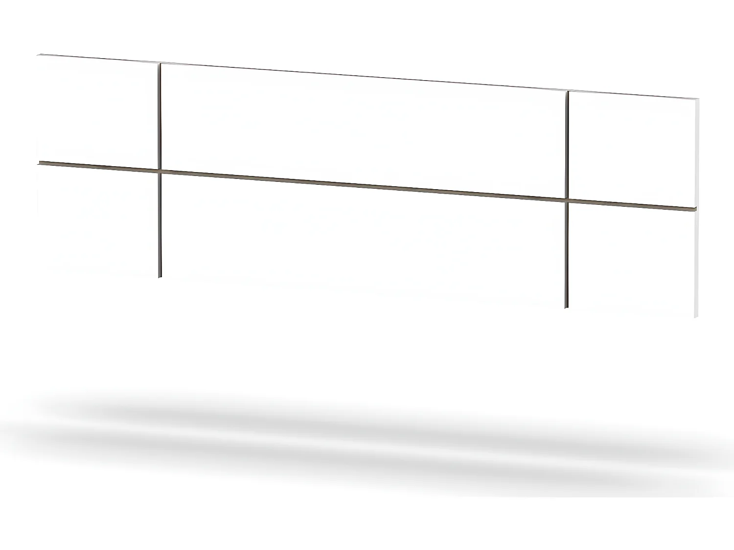 Tête de lit adulte coloris Blanc / Cambrian - Hauteur 50 x Longueur 160 x Profondeur 3.2 cm