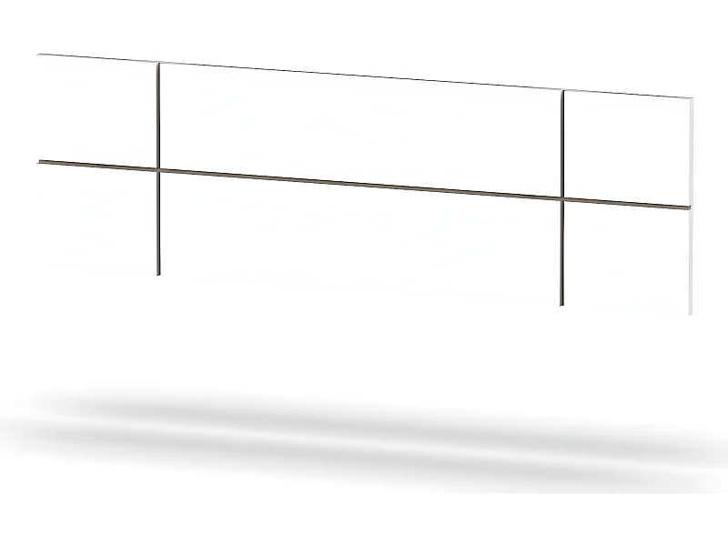 Tête de lit adulte coloris Blanc / Cambrian - Hauteur 50 x Longueur 160 x Profondeur 3.2 cm