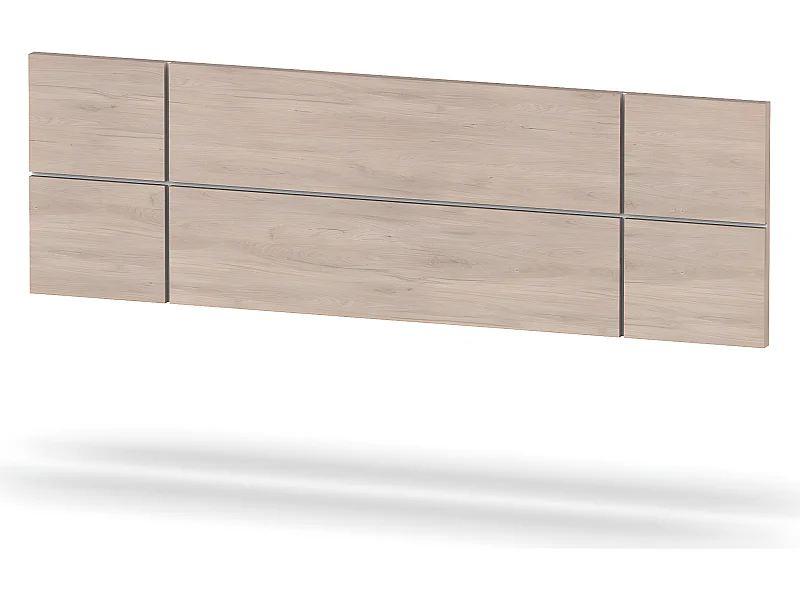 Tête de lit adulte coloris effet bois / blanc - Hauteur 50 x Longueur 160 x Profondeur 3.2 cm