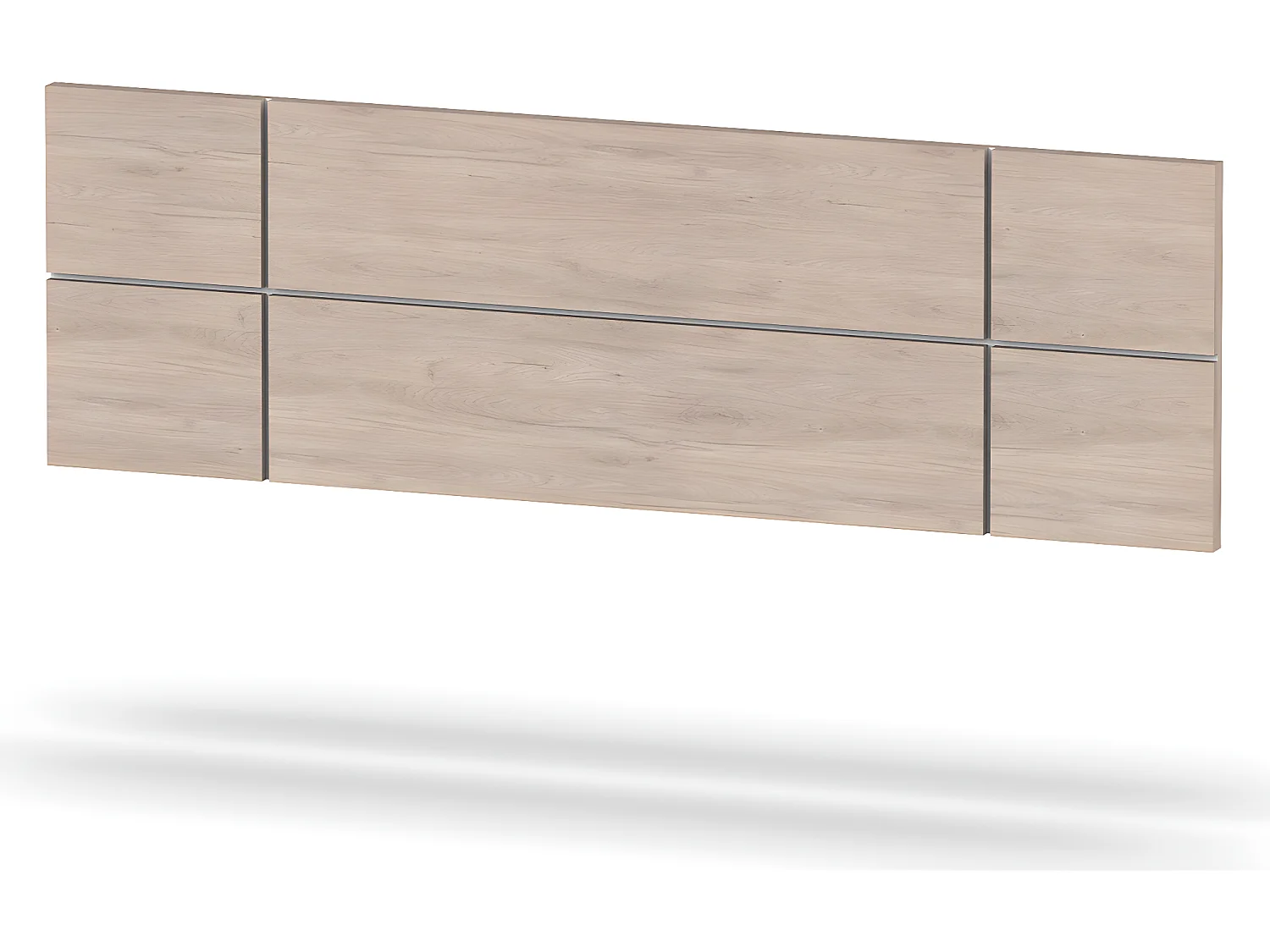 Tête de lit adulte coloris effet bois / blanc - Hauteur 50 x Longueur 160 x Profondeur 3.2 cm