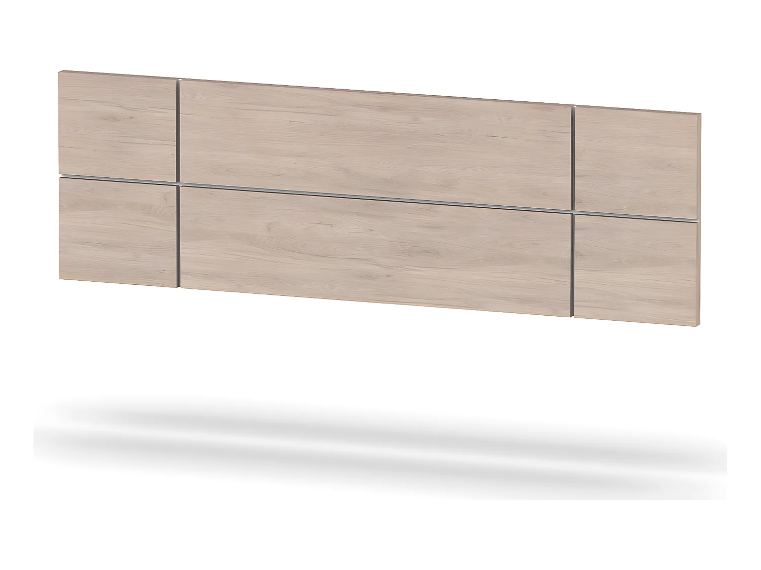 Tête de lit adulte coloris effet bois / blanc - Hauteur 50 x Longueur 160 x Profondeur 3.2 cm