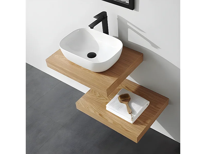 Plan suspendu pour vasque TOP chêne 60 x 46 cm