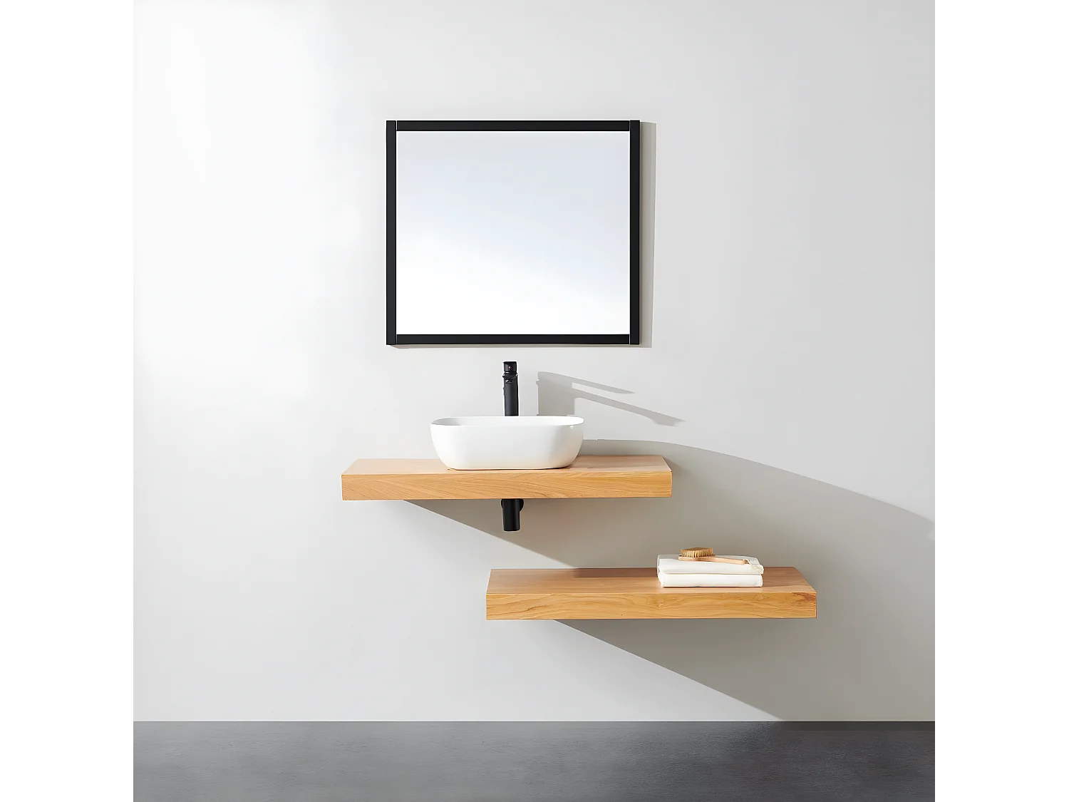 Plan suspendu pour vasque TOP chêne 100 x 46 cm