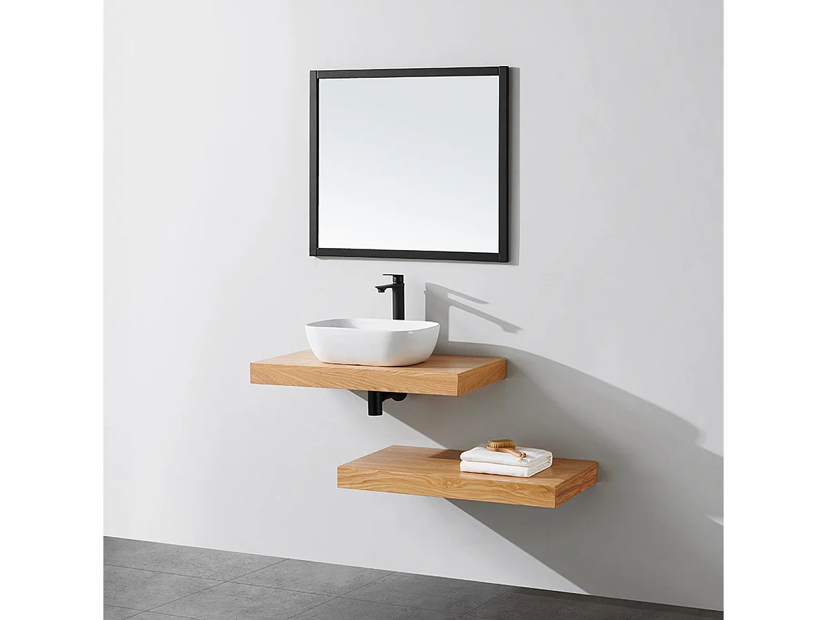 Plan suspendu pour vasque TOP chêne 100 x 46 cm