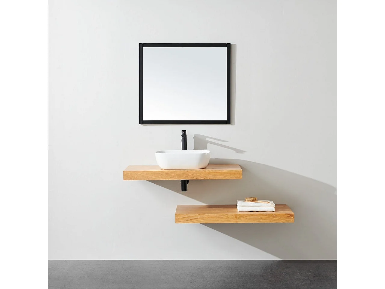 Plan suspendu pour vasque TOP chêne 100 x 46 cm