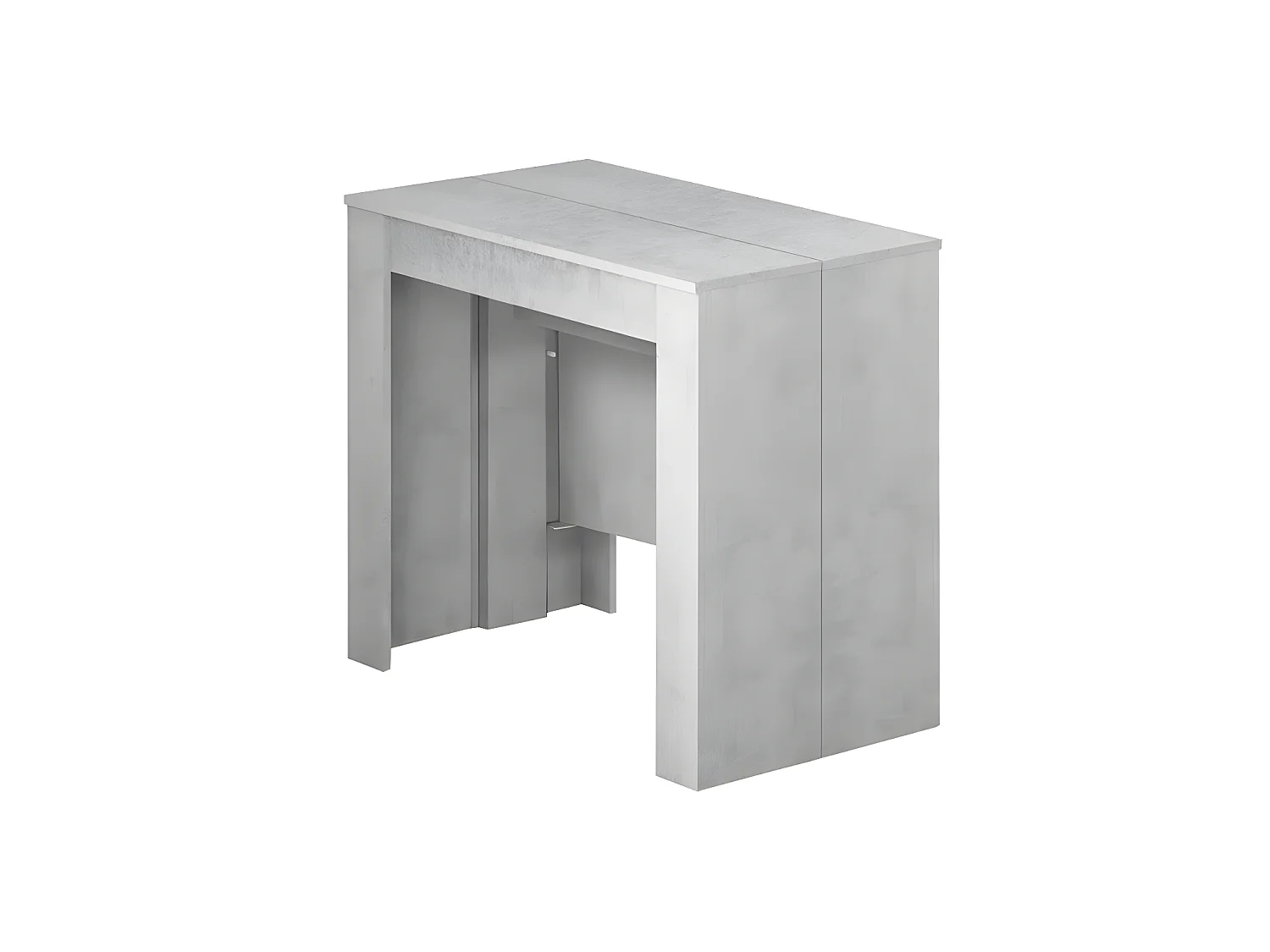 Table console Extensible coloris béton -78 x 90 x 50 cm