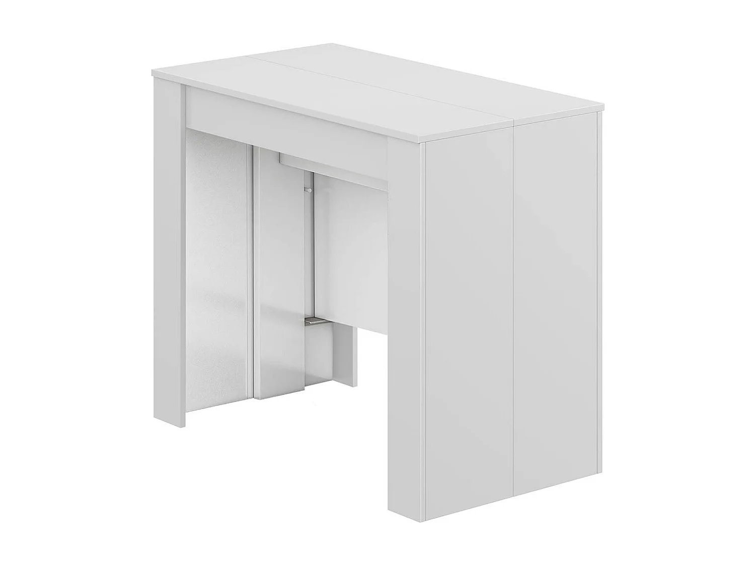 Console extensible coloris Blanc - Dim : 90 x 78 x 50 - 235 cm