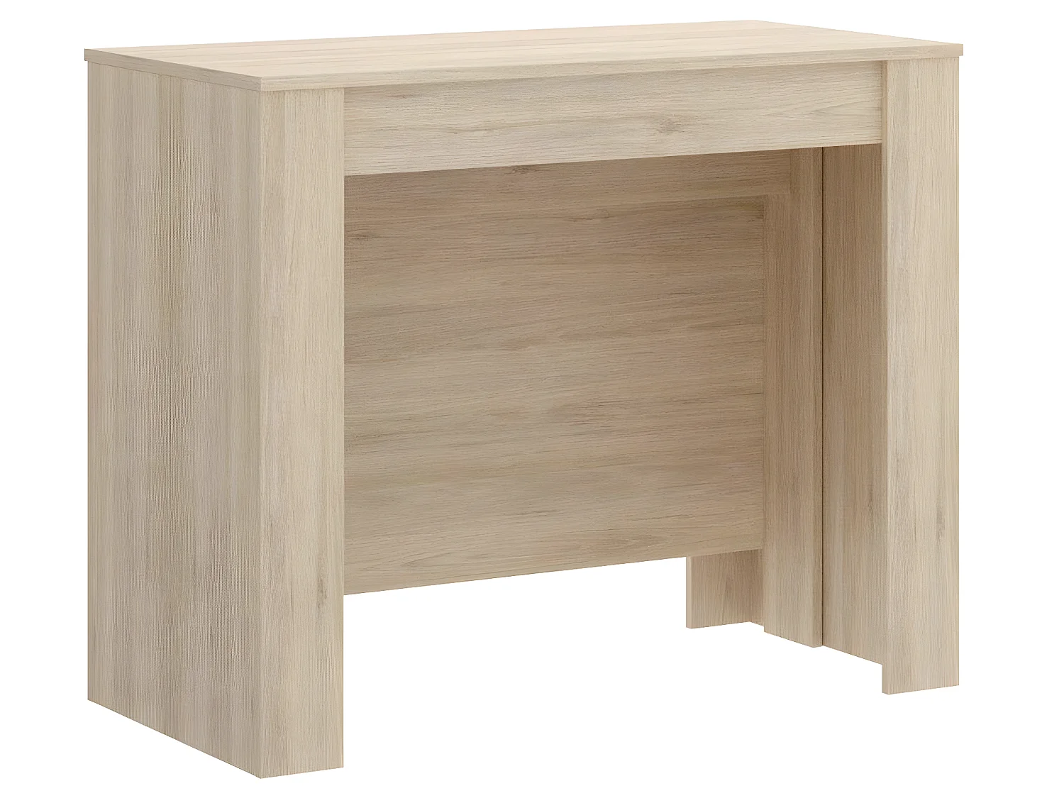 Table console extensible en chêne naturel - Longueur 54-239 x Hauteur 77 x Profondeur 90 cm