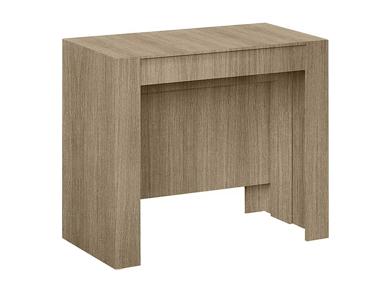 Console extensible coloris chêne canadien - Dim : 90 x 78 x 50 - 235 cm