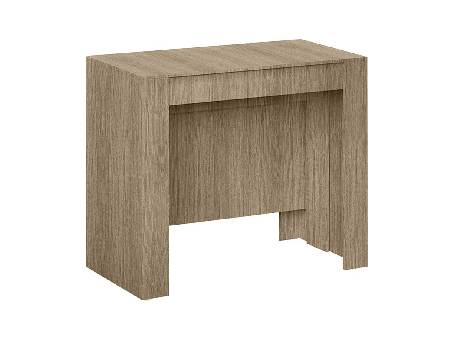 Console extensible coloris chêne canadien - Dim : 90 x 78 x 50 - 235 cm