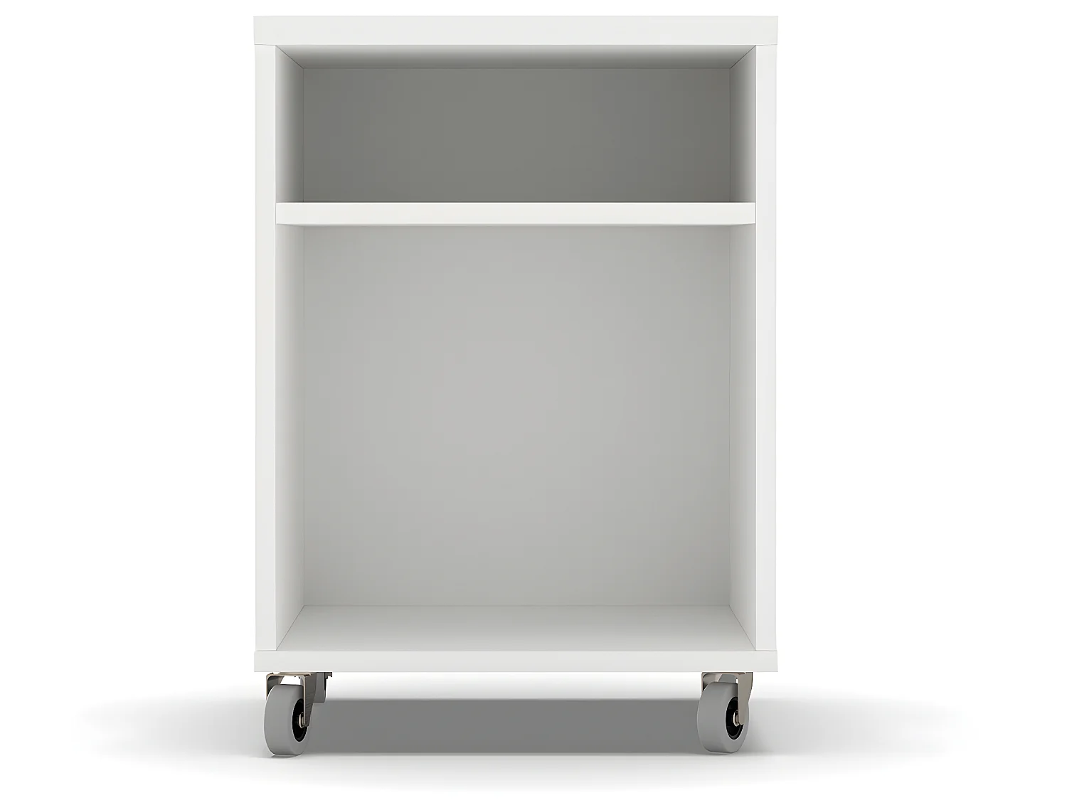 Caisson à roulettes coloris blanc - Hauteur 55 x Longueur 40 x Profondeur 40 cm