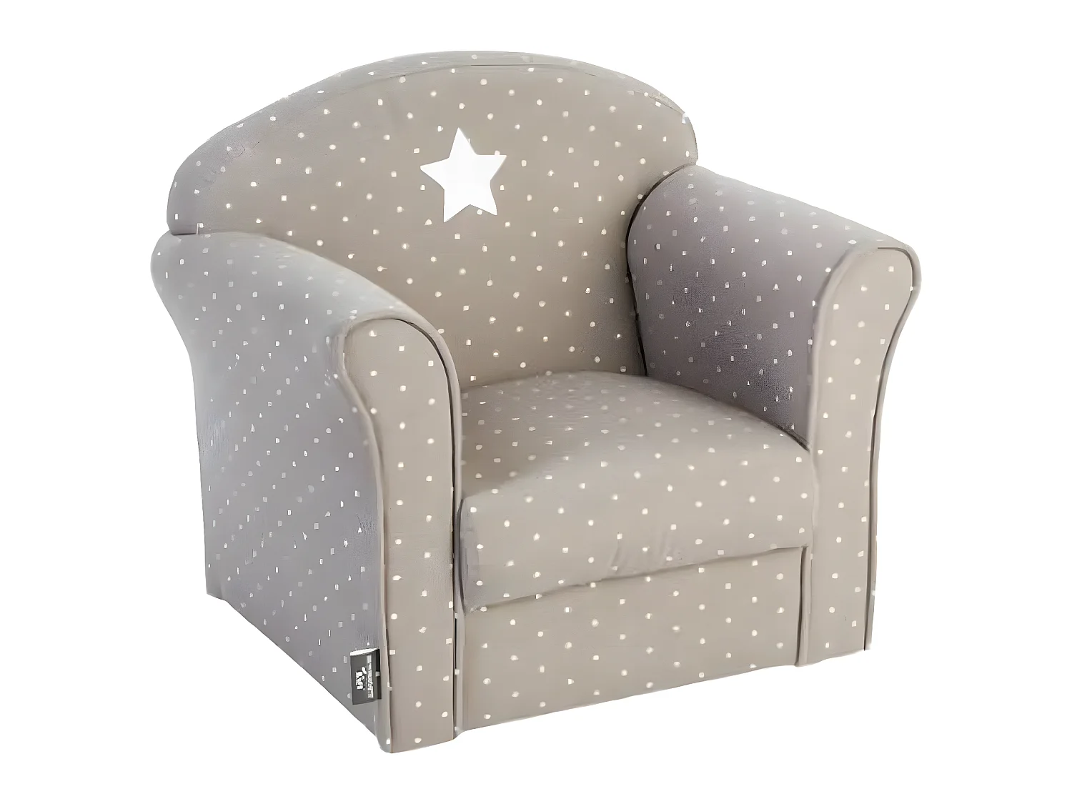 Lot de 2 Fauteuils classique pour enfant Taupe, L 50 x P 39 x H 44 cm