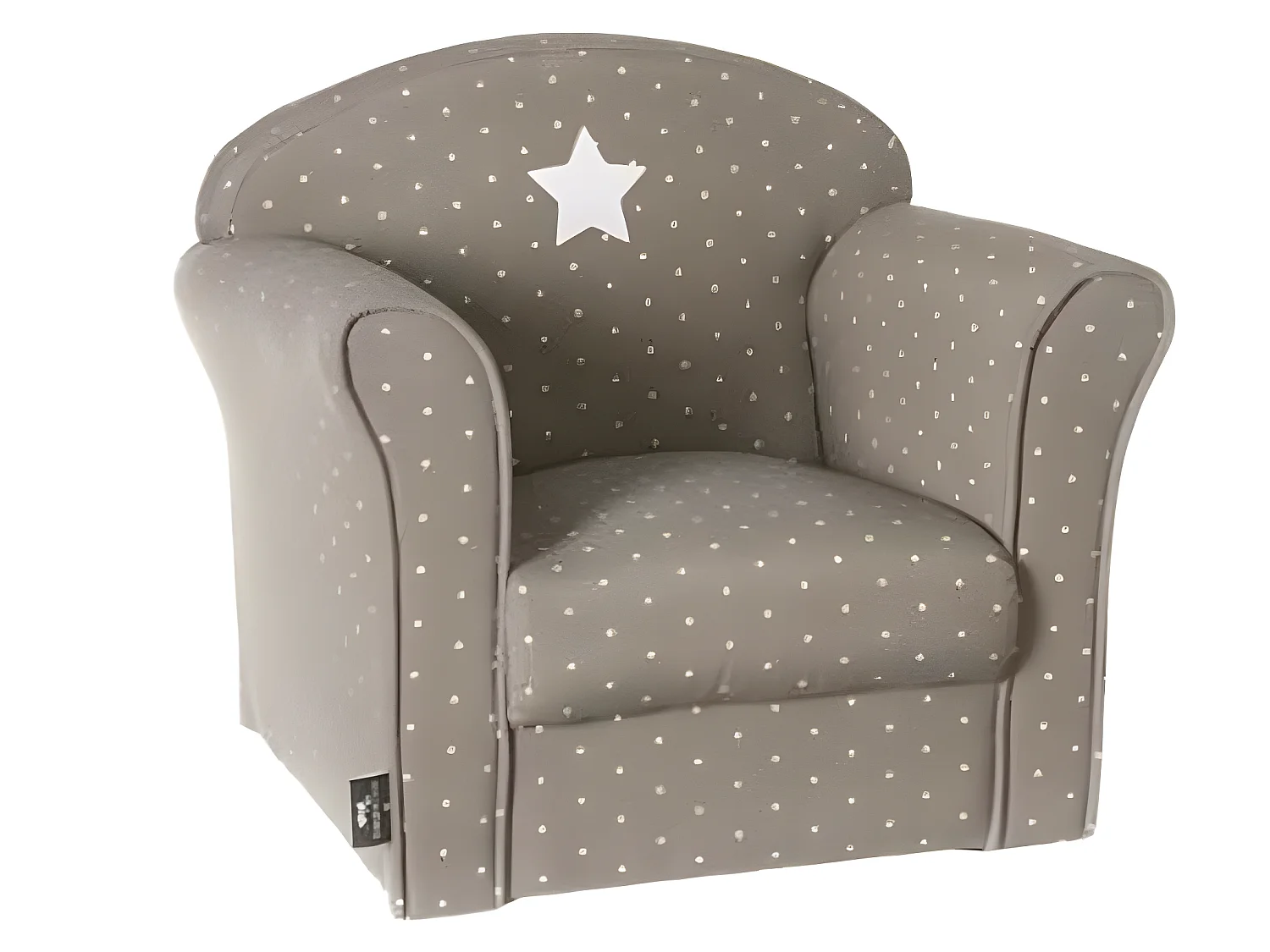 Fauteuil classique pour enfant Taupe, L 50 x P 39 x H 44 cm