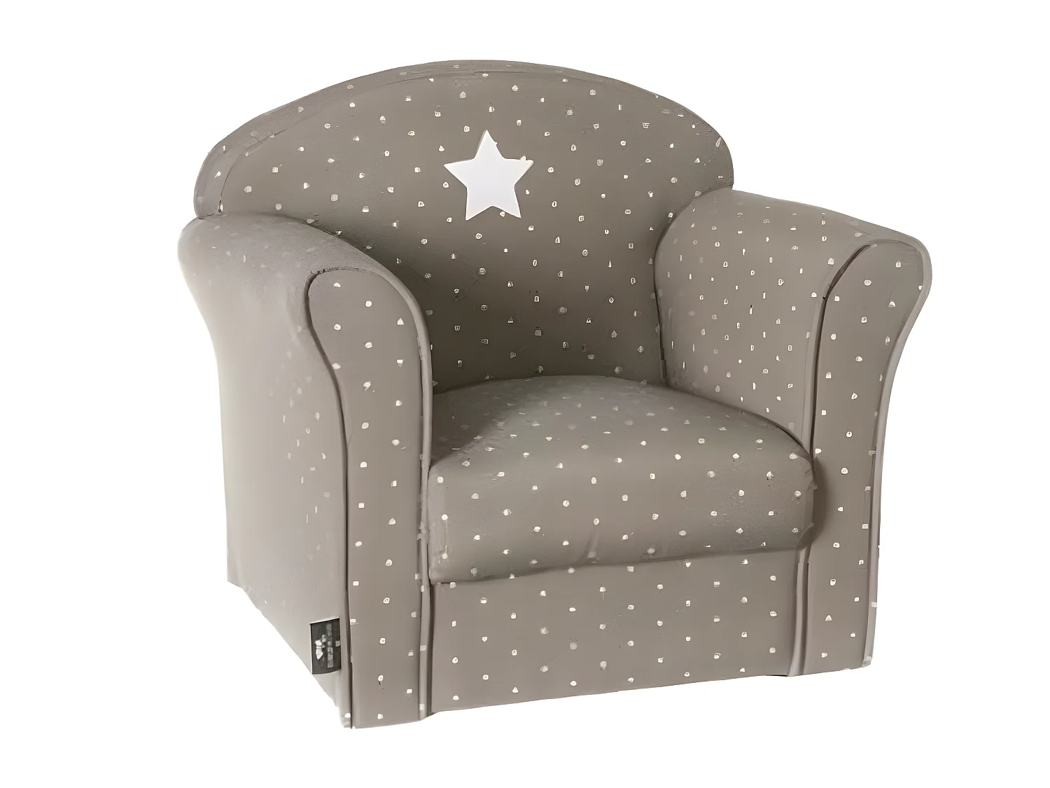 Fauteuil classique pour enfant Taupe, L 50 x P 39 x H 44 cm