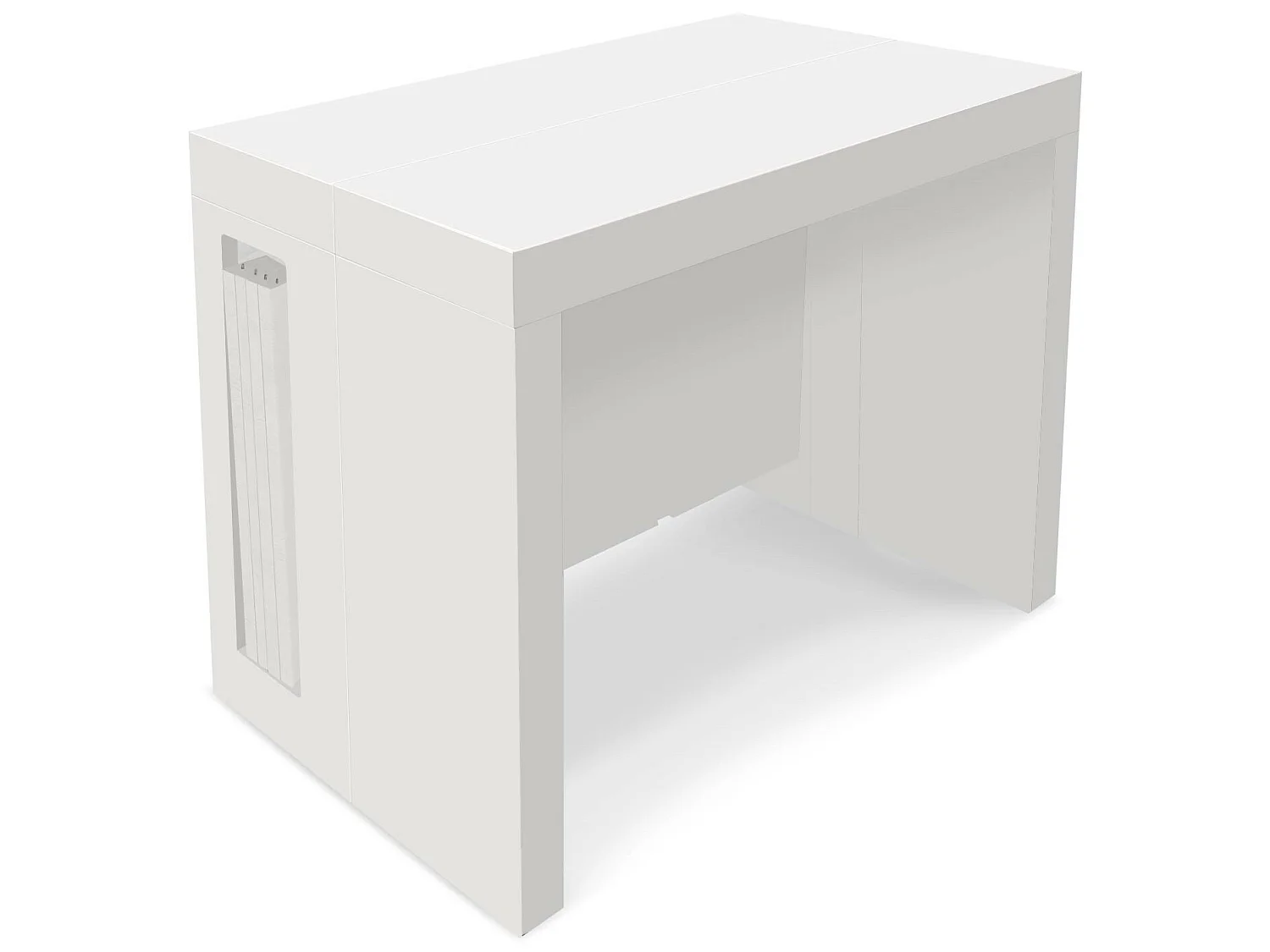 Table Console extensible Loki Blanc laqué