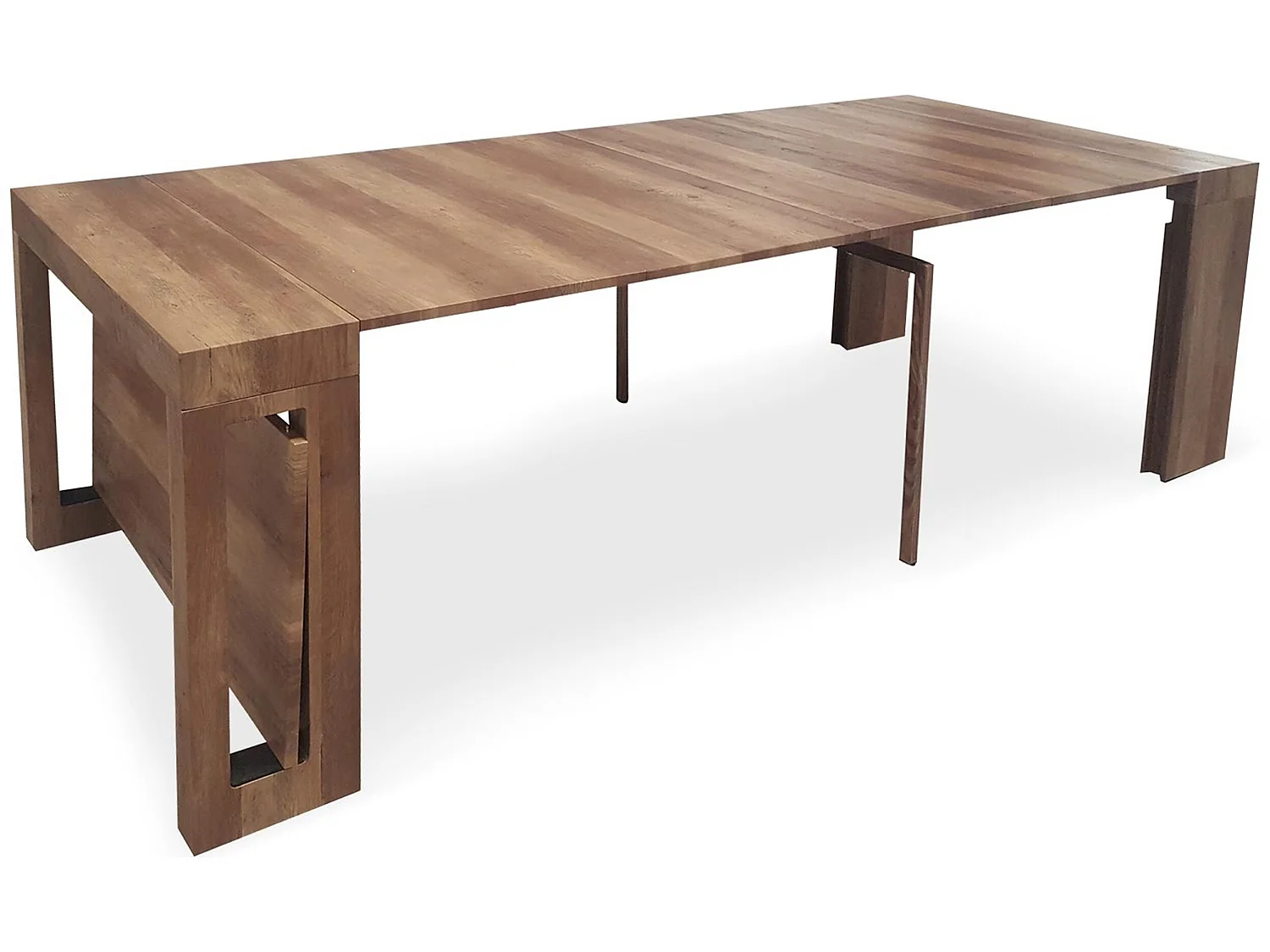 Table Console extensible Loki imitation Chêne Vintage