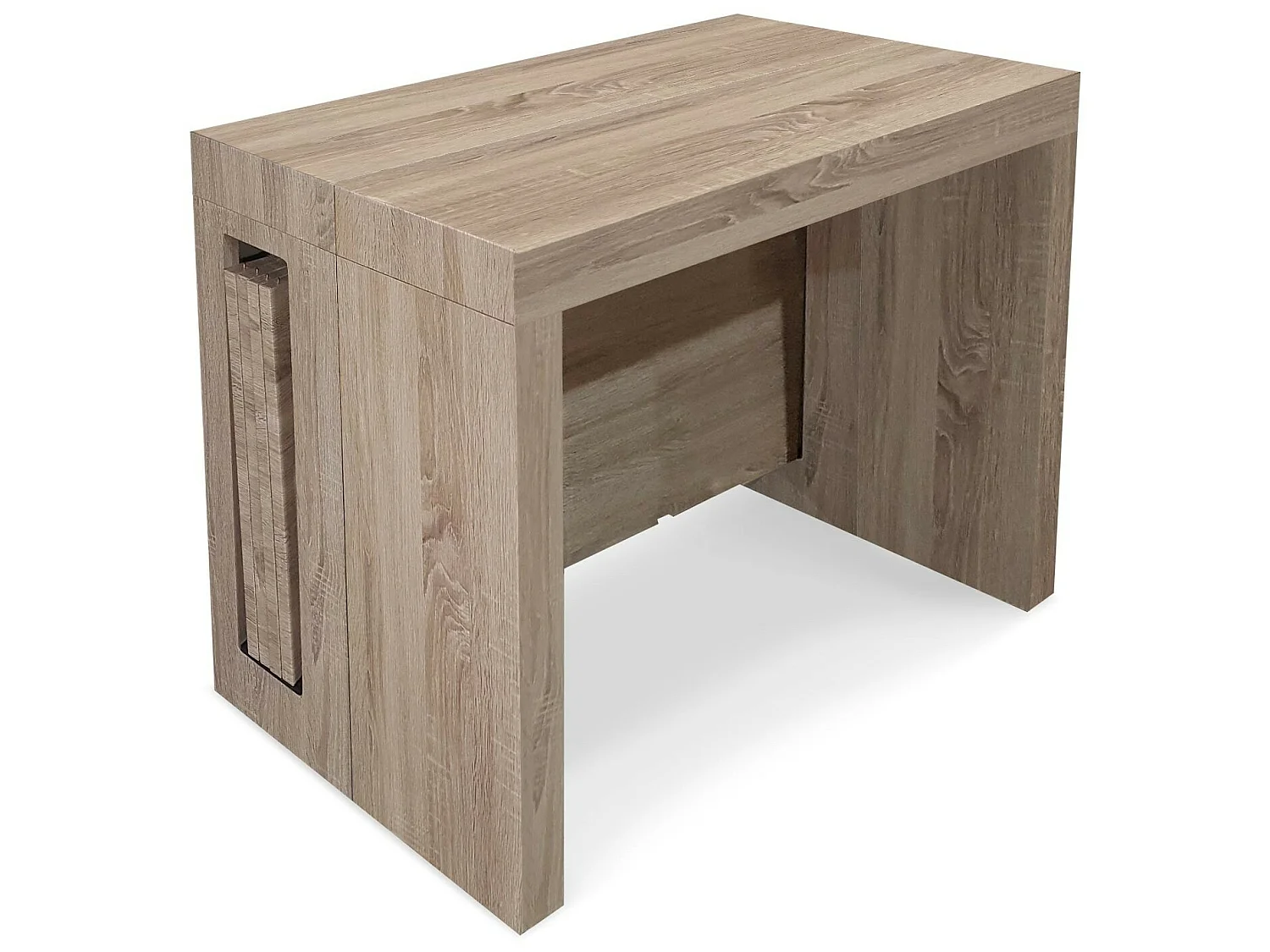 Table Console extensible Loki imitation Chêne Clair