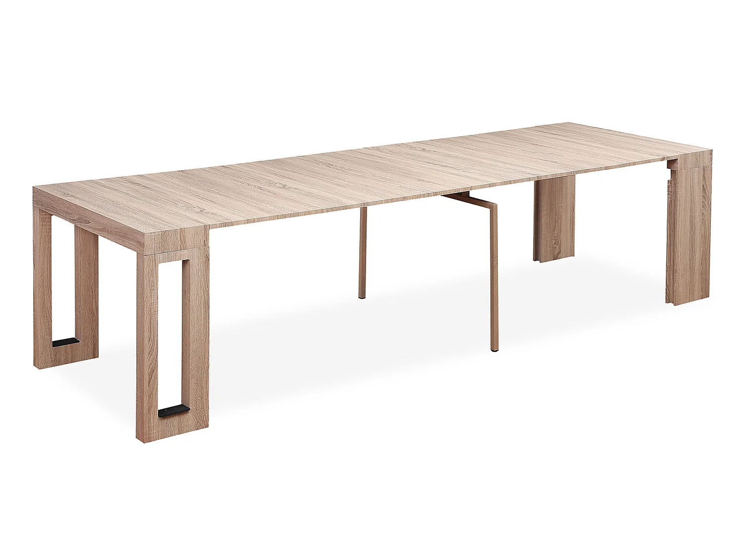 Table Console extensible Loki imitation Chêne Clair