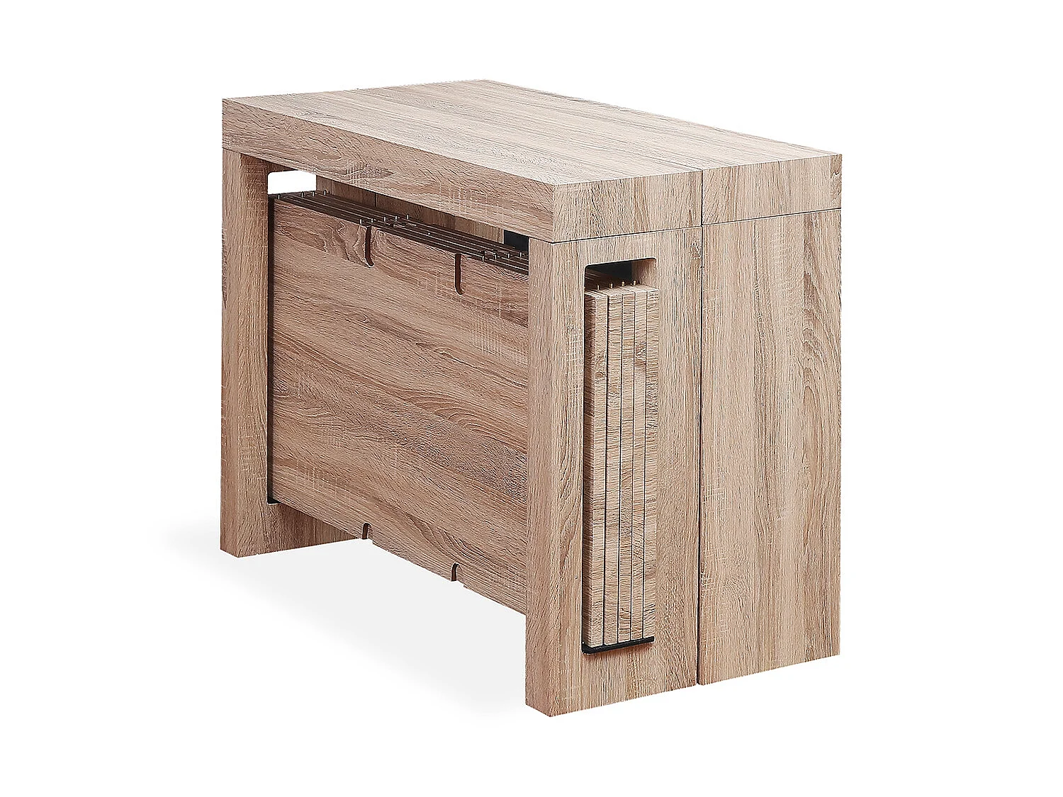 Table Console extensible Loki imitation Chêne Clair