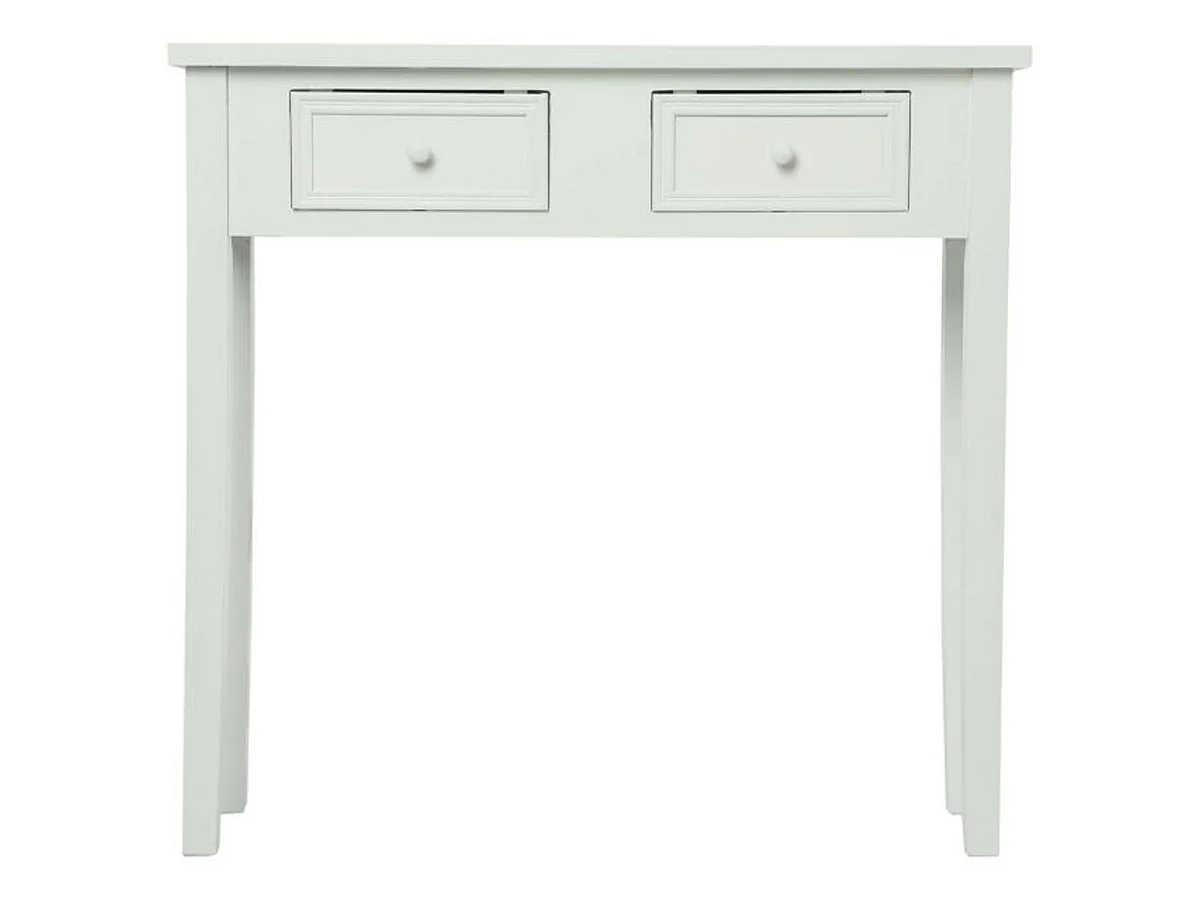 Console de 2 tiroirs coloris blanc - L80 x L30 x H76 cm