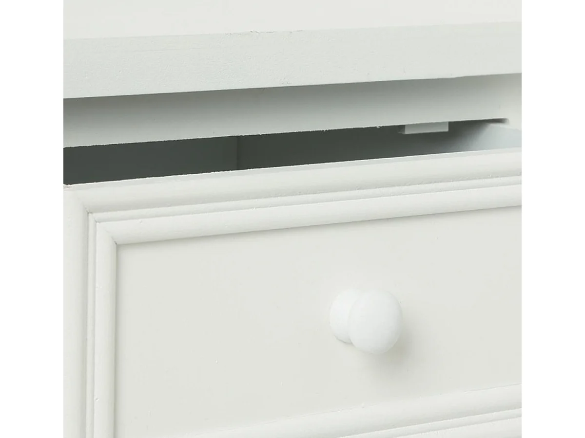 Console de 2 tiroirs coloris blanc - L80 x L30 x H76 cm