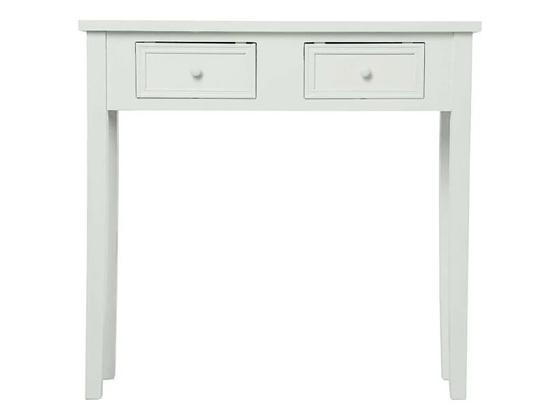 Console de 2 tiroirs coloris blanc - L80 x L30 x H76 cm