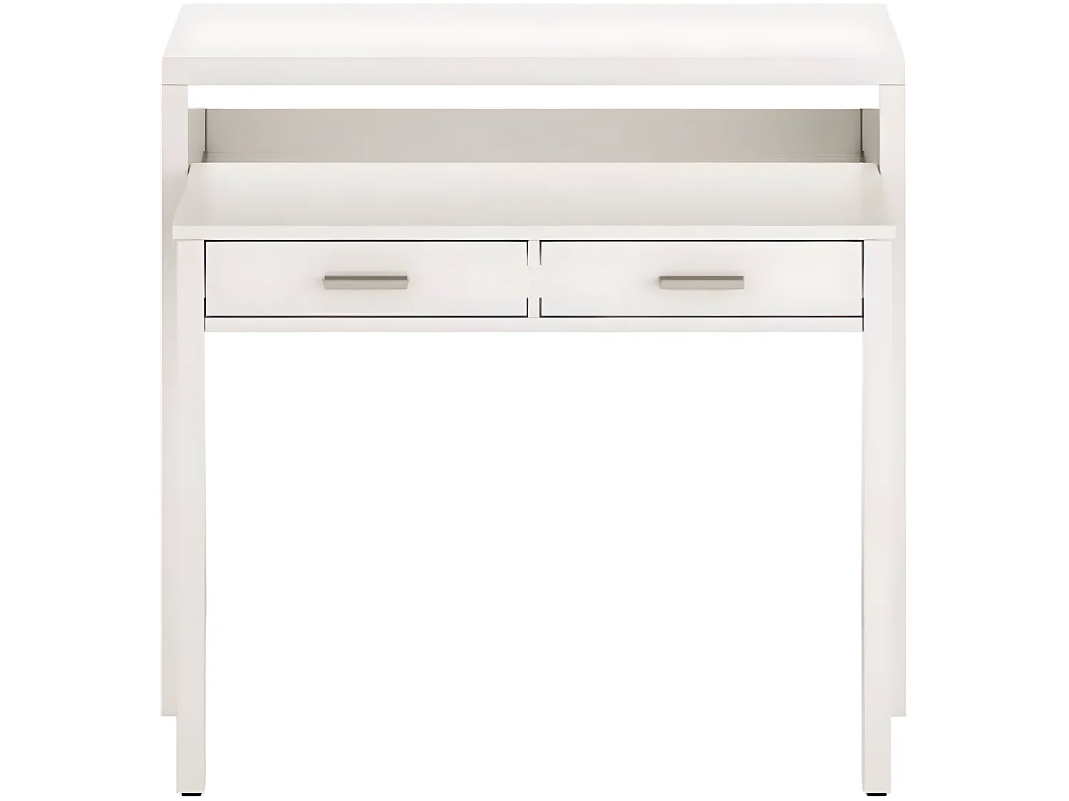 Bureau console extensible coloris blanc Artik - 87 x 98 x 36 cm