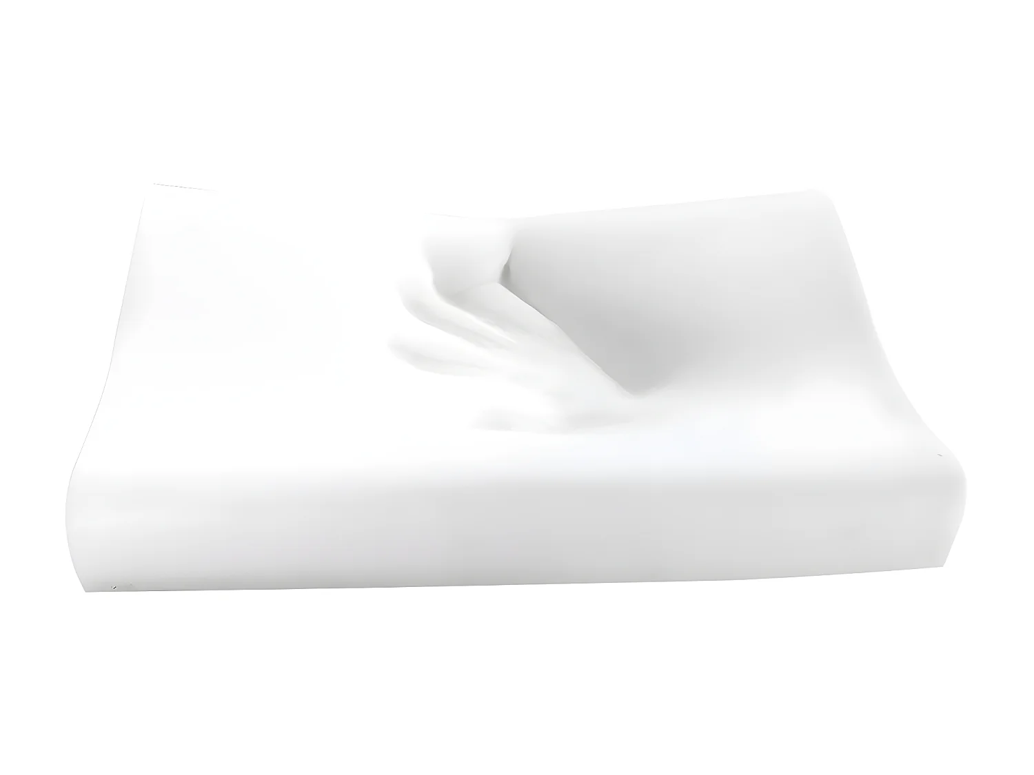 Oreiller ergonomique mémoire de forme 30 x 50 cm de YSMÉE - Blanc- SLEEPY