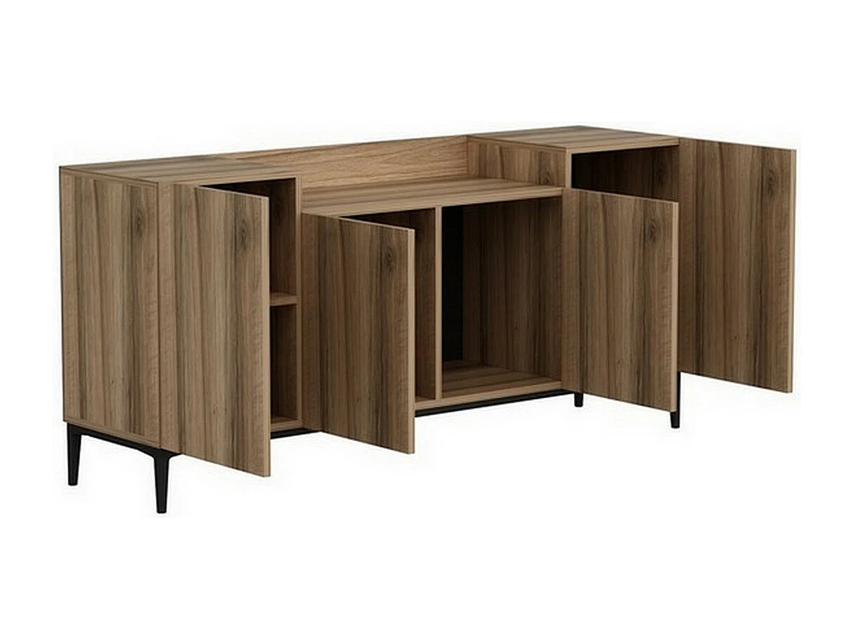 Armário Multiusos Ellaria, Noz, 160x42x75 cm, EPIKASA