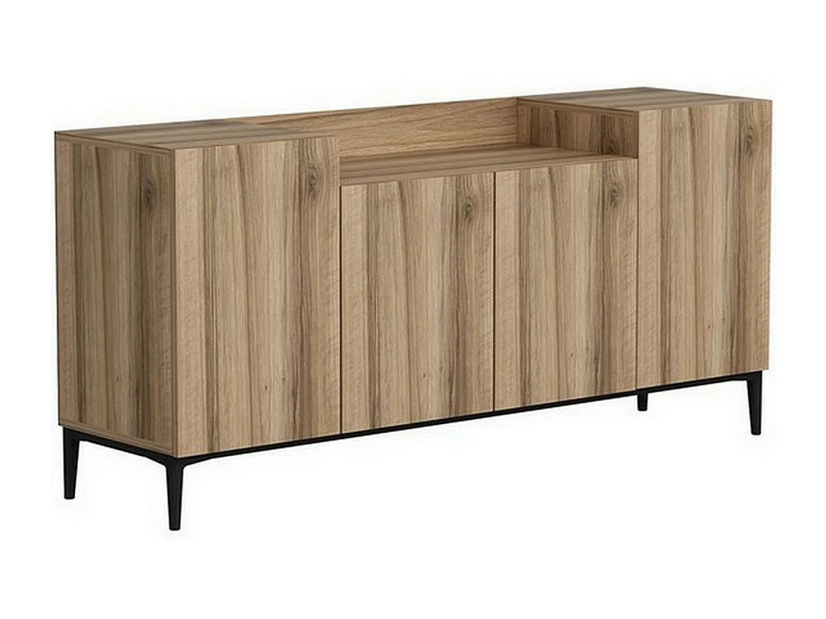 Armário Multiusos Ellaria, Noz, 160x42x75 cm, EPIKASA