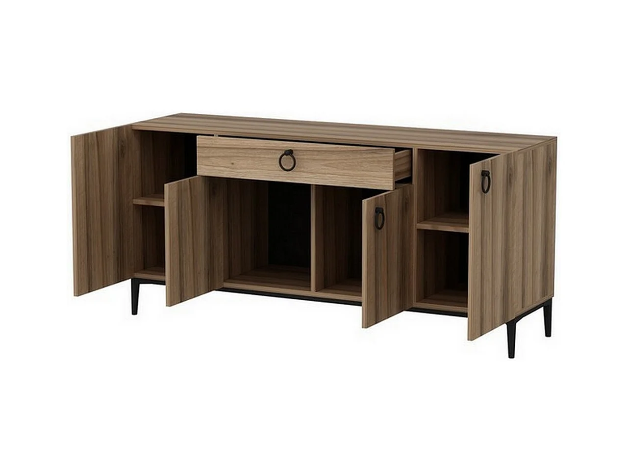 Multifunctionele Kast Moon - Walnoot - 160x42x75 cm - EPIKASA