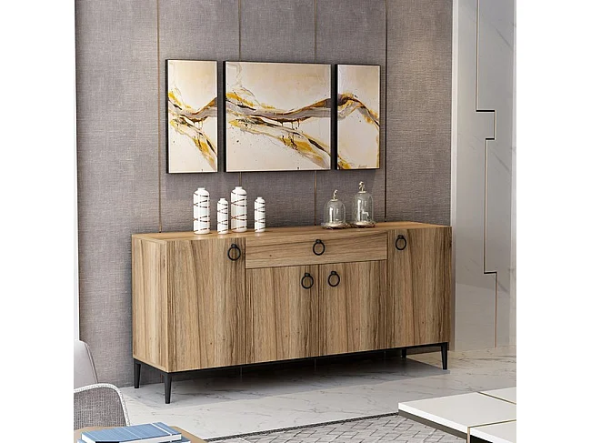 Armário Multiusos Moon, Noz, 160x42x75 cm, EPIKASA