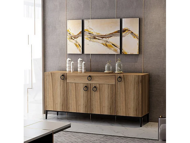 Armário Multiusos Moon, Noz, 160x42x75 cm, EPIKASA