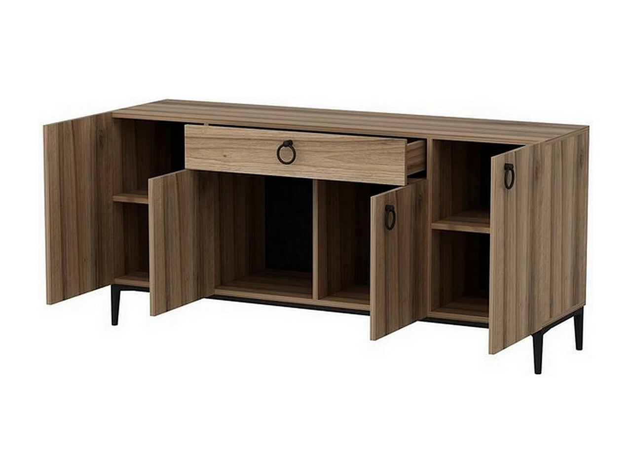 Armário Multiusos Moon, Noz, 160x42x75 cm, EPIKASA